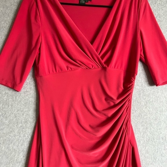 Lauren Ralph Lauren Women’s Dress Size 6 Wrap Raspberry - Picture 2 of 11